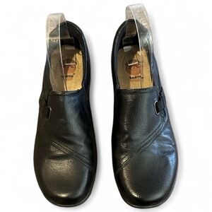Earth Spirit Black Slip On Loafers